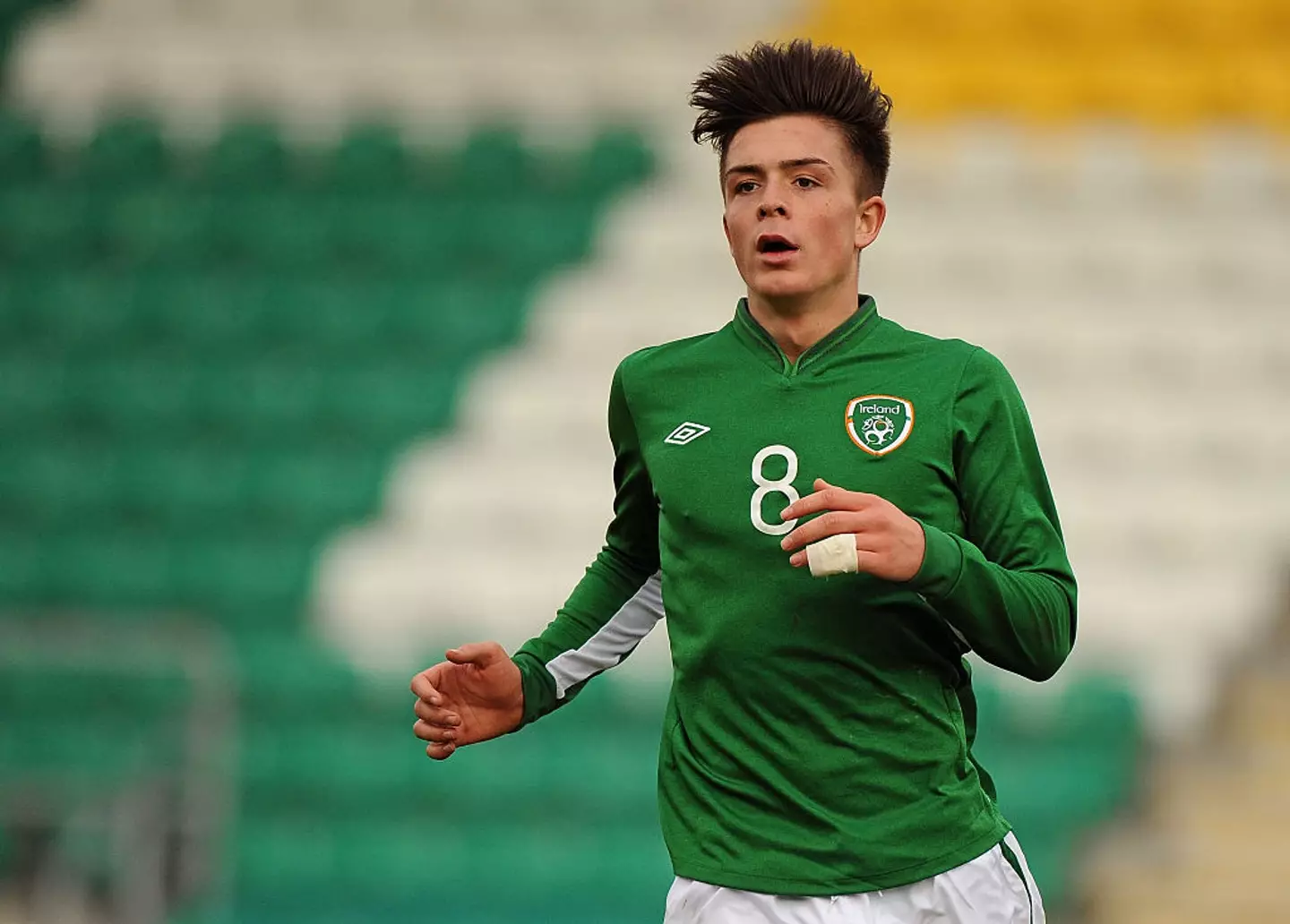 Jack Grealish in action for Republic of Ireland U21s -