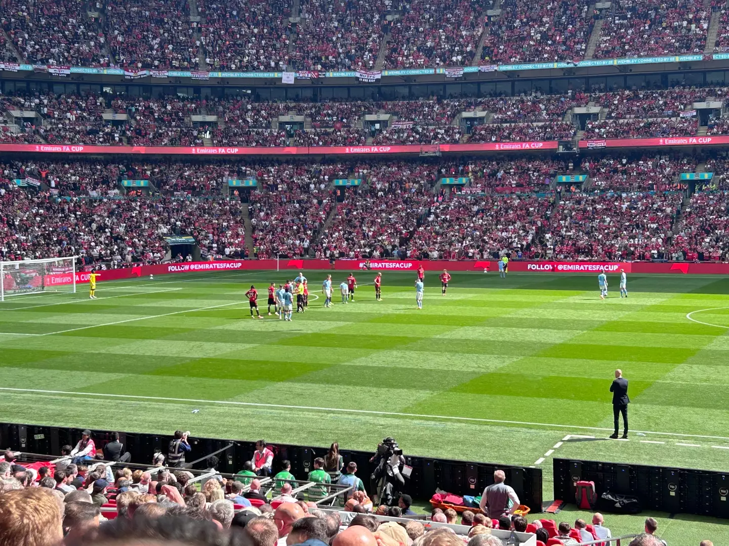 The view from inside Wembley Stadium. (