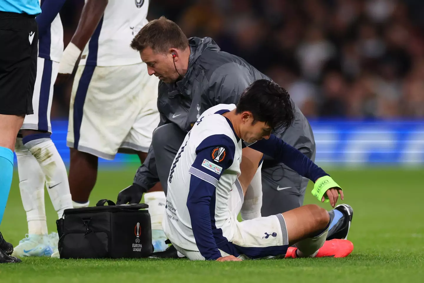 Son Heung-min was replaced in Spurs' win over Qarabag. (